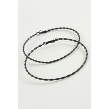 Bijuteri Net Burgulu Metal Halka Küpe 8-9-10 cm