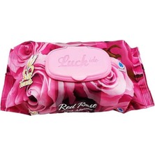 Elitse Red Rose Islak Havlu Mendil 90 Adet Kapaklı Gül Kokulu