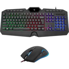Bezos FK-4865QU USB Q Tr mm Si̇yah Kablolu Gaming Klavye Mouse Set