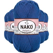 Elitse 5 Adet Pırlanta Amigurumi El Örgü Ipi Yünü Koyu Mavi 10084