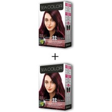 Elitse 2x2 Tüp Krem Saç Boyası Seti Şarap Kızılı No:4.65