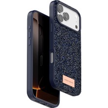 Elitse Onegif Apple Iphone 17 Pro Max Bright Simli Kapak - Mavi