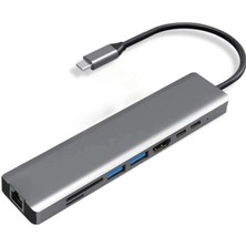 Elitse Type-C To Hdtv Multifunction Adapter 8 Port Kablo