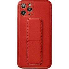 Elitse Apple Iphone 11 Pro Kılıf Coco Deri Standlı Kapak - Kırmızı