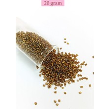 Elitse Kesme Cam Boncuk 2mm - 20 Gram - Koyu Kahverengi -BNC324