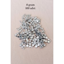 Elitse Oya Abiye Bileklik Kolye Pleksi Metalik Plastik Pul Gümüş Renk 8 Gram 100 Adet - BNC500