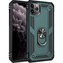 Elitse Apple Iphone 11 Pro Kılıf Sofya Yüzüklü Silikon Kapak - Yeşil