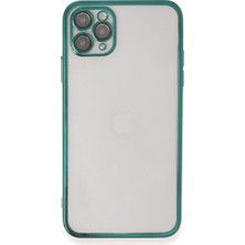 Elitse Apple Iphone 11 Pro Max Kılıf Razer Lensli Silikon - Yeşil