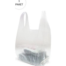 Elitse Şeffaf Atlet Poşet Büyük Boy 30X56 cm 1 Paket Takriben 150 Adet