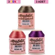 Elitse 3 Adet Altınbaşak Oya ve Dantel Ipi 20 gr - Royaleks - No: 046 - 622 - 229