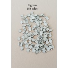 Elitse Oya Abiye Bileklik Kolye Pleksi Metalik Plastik Pul Gümüş Renk 8 Gram 155 Adet - BNC509