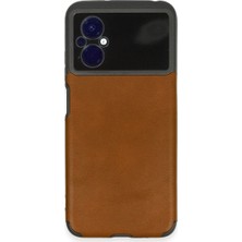 Elitse Xiaomi Poco M5 Kılıf Loop Deri Silikon - Kahverengi