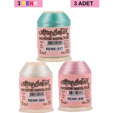 Elitse 3 Adet Altınbaşak Oya ve Dantel Ipi 20 gr - Royaleks - No: 905 - 840 - 317