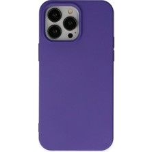 Elitse Apple Iphone 14 Pro Max Kılıf Nano Içi Kadife Silikon - Mor