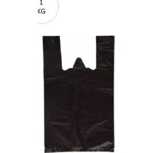 Elitse Siyah Atlet Poşet Küçük Boy 25X45 cm Takriben 110 Adet 1 kg