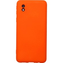 Elitse Samsung Galaxy A01 Core Kılıf Nano Içi Kadife Silikon - Turuncu