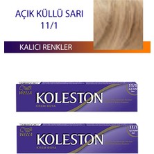 Elitse 2 Adet Single Tüp Boya Saç Boyası Açık Küllü Sarı 11/1
