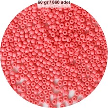 Elitse Pembe Renk 4 mm Yaklaşık 660 Adet / 60 Gram Cam Boncuk Oya Yazma Bileklik ve Kolye