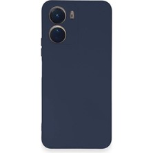Elitse Vivo Y16 Kılıf Nano Içi Kadife Silikon - Lacivert