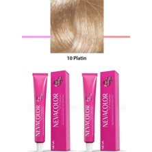 Elitse 2 Li Set Premium 10 Platin - Kalıcı Krem Saç Boyası 2 x 50 G Tüp