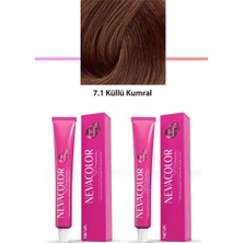 Elitse 2 Li Set Premium 7.1 Küllü Kumral - Kalıcı Krem Saç Boyası 2 x 50 G Tüp