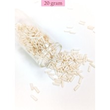 Elitse Uzun Boru Kesme Boncuk Çap 2mm Uzunluk 10 mm - 20 Gram - Açık Krem - BNC259
