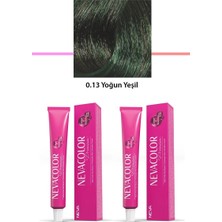 Elitse 2 Li Set Premium 0.13 Yoğun Yeşil - Kalıcı Krem Saç Boyası 2 x 50 G Tüp