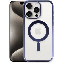 Elitse Apple Iphone 15 Pro Kılıf Erozi Magsafe Kapak - Lacivert