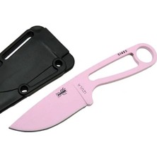 Elitse Izula Esee 51455PNK Pembe Kamp Bıçağı 16 cm - Komple Metal, Plastik Kılıflı