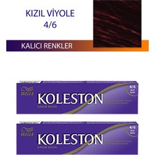 Elitse 2 Adet Single Tüp Boya Saç Boyası Kızıl Viyole 4/6