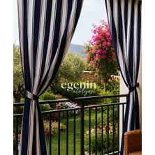 EGE'NIN ATÖLYESİ HOME TEXTİLE SİNCE 1999 Branda Perde, Balkon Perdesi, Bağcıklı, Kalın Kumaş, Yağmur Geçirmez