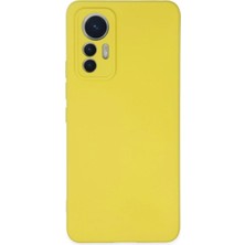 Elitse Xiaomi Mi 12 Lite Kılıf Nano Içi Kadife Silikon - Sarı