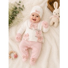 Waffle Baby 3-6 Ay Bebek Tulum Takımı 3 Parça Yenidoğan Bebek Hastane Çıkışı Seti
