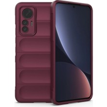 Elitse Xiaomi Mi 12 Lite Kılıf Optimum Silikon - Bordo