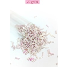Elitse Uzun Boru Kesme Boncuk Çap 2mm Uzunluk 10 mm - 20 Gram - Mat Beyaz - BNC263