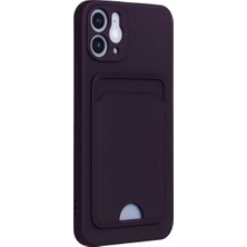 Elitse Apple Iphone 12 Kılıf Kelvin Kartvizitli Silikon - Derin Mor
