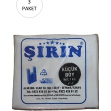 Elitse Beyaz Kalın Atlet Poşet Küçük Boy 25X45 cm 1 kg 3 Paket (Takriben 330 Adet)