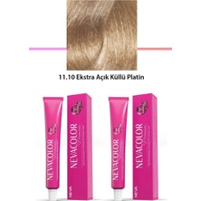Elitse 2 Li Set Premium 11.10 Ekstra Açık Küllü Platin - Kalıcı Krem Saç Boyası 2 x 50 G Tüp