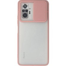 Elitse Xiaomi Redmi Note 10 Pro Kılıf Palm Buzlu Kamera Sürgülü Silikon - Pembe