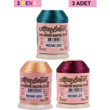Elitse 3 Adet Altınbaşak Oya ve Dantel Ipi 20 gr - Royaleks - No: 650 - 025 - 292