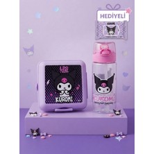 ÖZ OFİS Lisanslı Yeni Sezon Kuromi Tritan Matara 500 ml ve 2 Katlı Beslenme Kabı 2'li Set