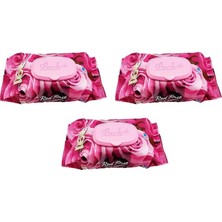 Elitse 3 Paket Red Rose Islak Havlu Mendil 90 Adet Kapaklı Gül Kokulu