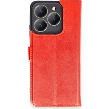 Elitse Realme C63 Kılıf Trend S Plus Kapaklı Kılıf - Kırmızı