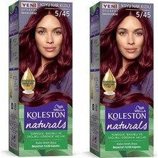 Elitse Naturals Saç Boyası Koyu Nar Kızılı 5/45 2x Paket