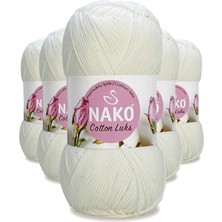 Elitse 5 Adet Cotton Lüks Yelek Tunik Kazak Bluz Hırka Ipi Yünü Süt Beyaz 97570