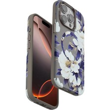 Elitse Onegif Apple Iphone 14 Pro Max Flower Series Magsafe Kapak - Gri