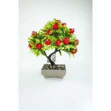 Elitse Dekor Ağaç Bereket Nar Ağacı Saksılı Dekoratif Ağaç Biblo 24X13 cm