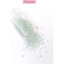 Elitse Kesme Cam Boncuk 2mm - 20 Gram - Şeffaf Beyaz -BNC320