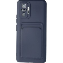 Elitse Xiaomi Redmi Note 10 Pro Kılıf Kelvin Kartvizitli Silikon - Lacivert