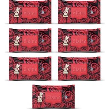 Elitse 7 Paket Red Rose Islak Havlu Mendil 90 Adet Kapaklı Gül Kokulu